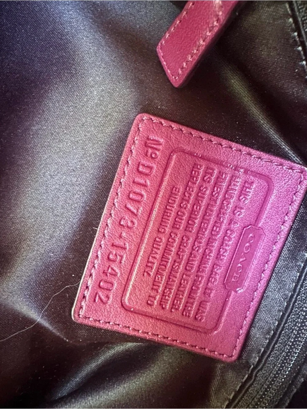 RARE Vintage Coach Mia Carryall Satin Shoulder Bag Magenta Pink Y2K ARCHIVE FIND